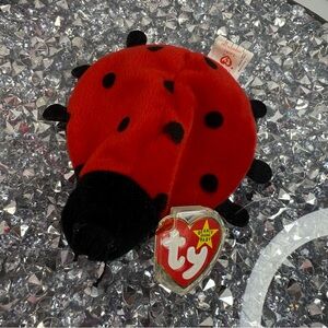 TY Beanie Babie Ladybug Plush - Red and Black Kids Toy 1996 lucky bug